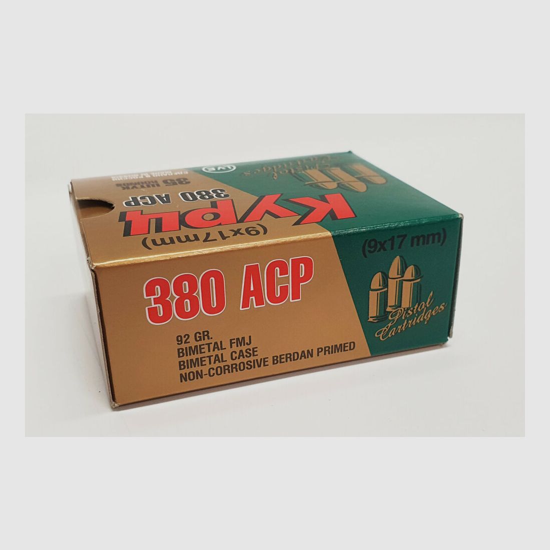 JSC "NOVOSIBIRSK CARTRIDGE PLANT" & LVE "LOW-VOLTAGE EQUIPMENT CO" Munizione JSC 380 BROWING COURT / 9mm corto FMJ 92gr non corrosivo 1.680 colpi in scatola di munizioni ARMY, immagine 9 di 10