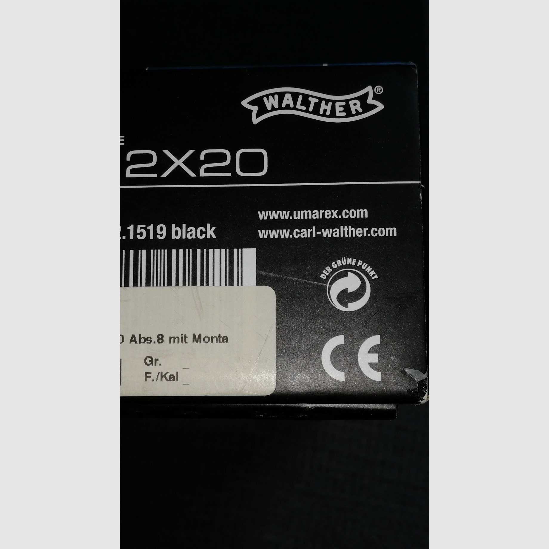 Walther Luftpistole CP 88 silber