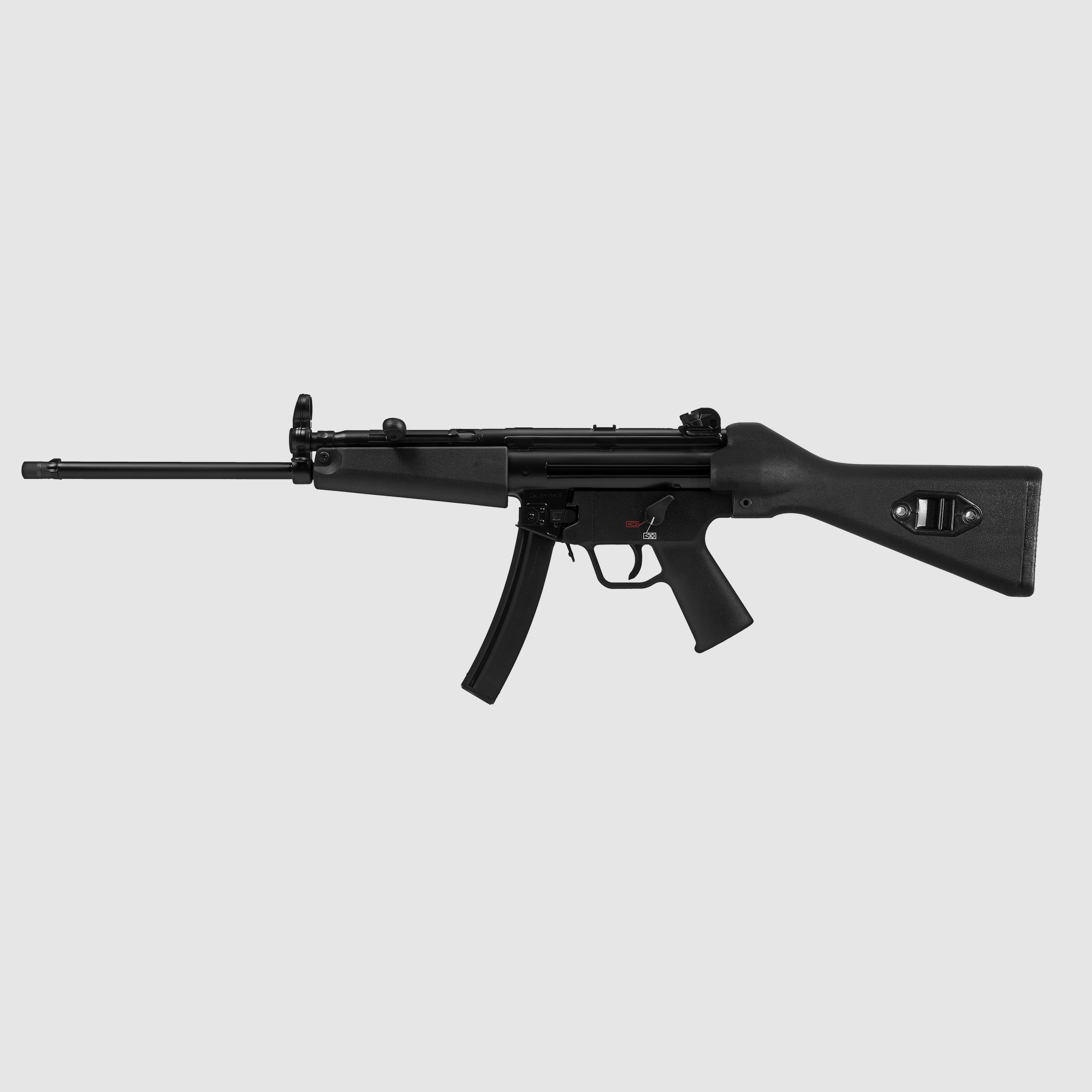 Heckler & Koch SP5L with fixed stock, caliber 9mm Luger || semi-automatic rifle