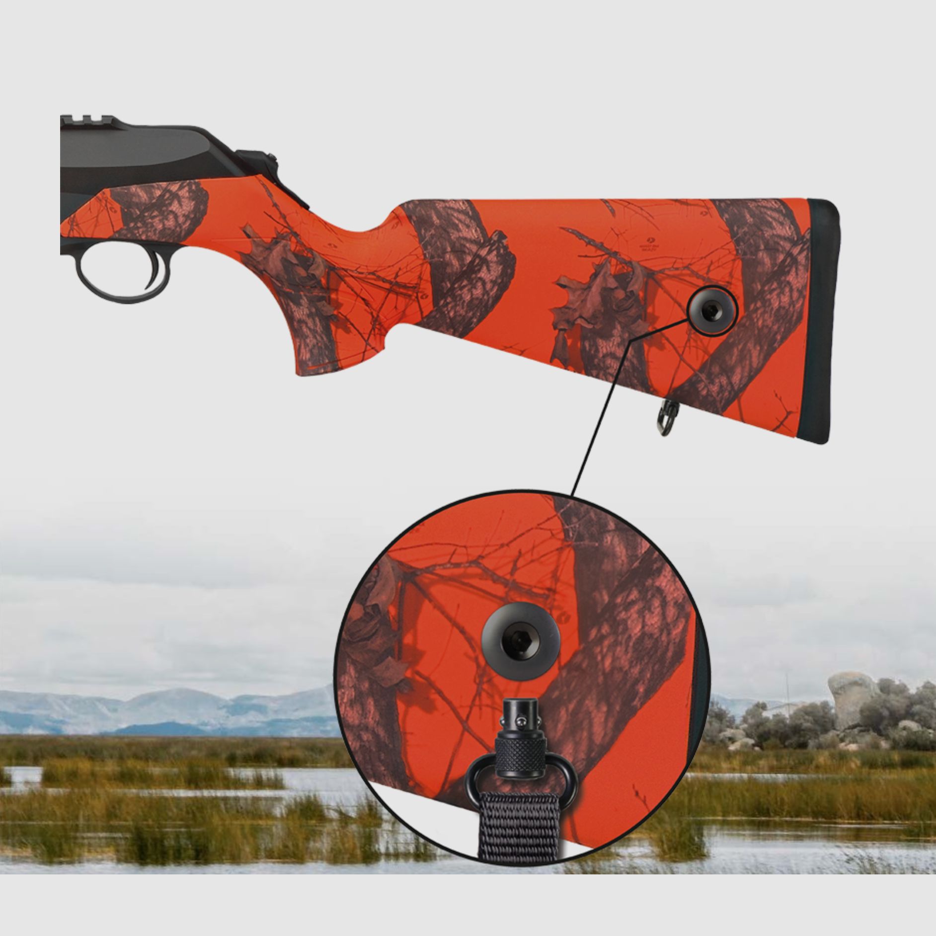 HALDER Push & Go socket for strap brackets Ø 9.5 x 1.0 mm / 23mm rotatable side mounting rear stock
