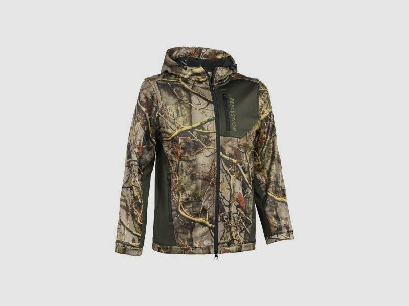 Percussion felpa con cappuccio e zip per bambini Camo-Forest EVO 6A