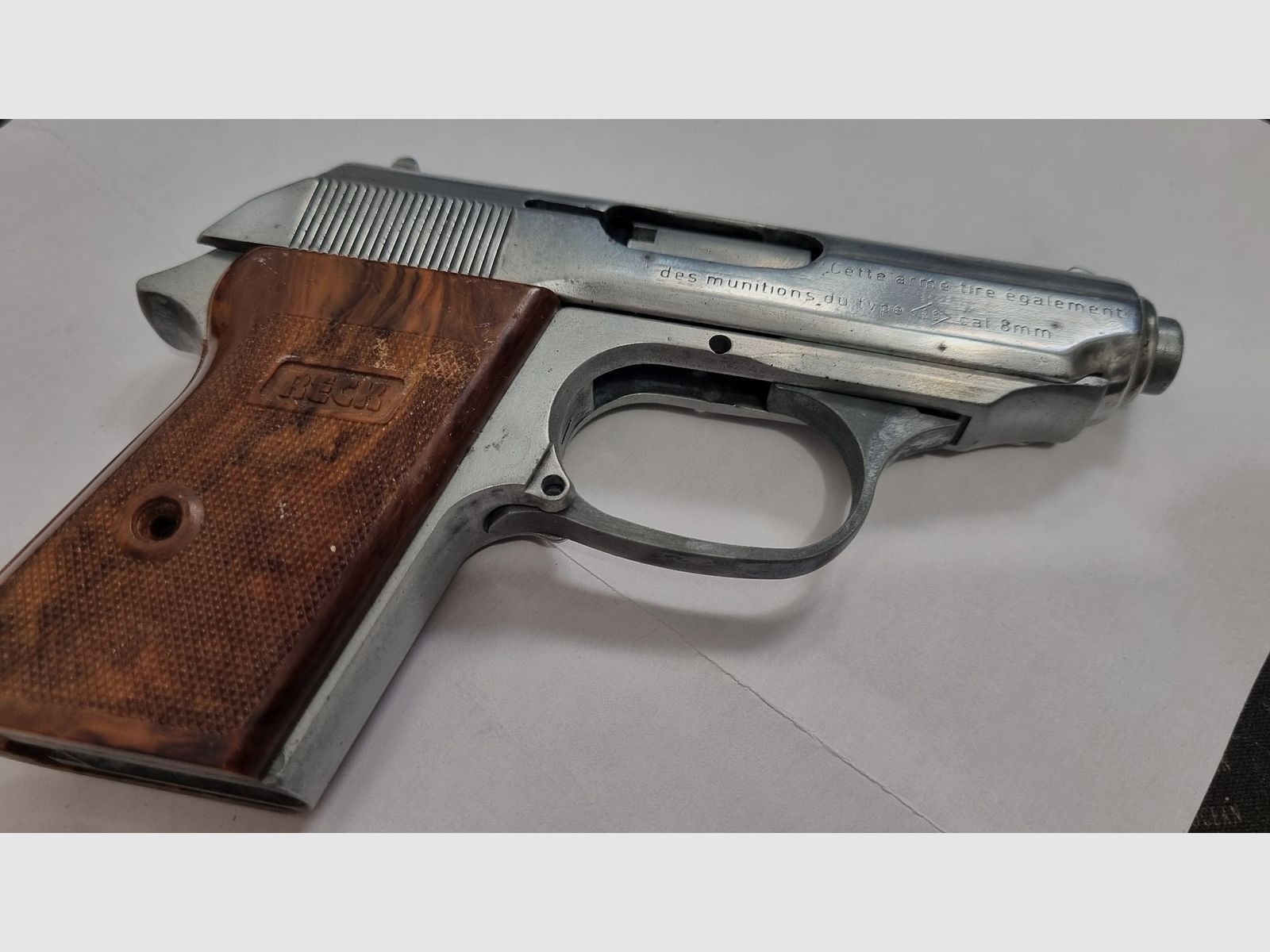 RECK Mod PK kal. 8mm K Siglé GS (schiet ook hagelmunitie) te renoveren en opnieuw te monteren ZONDER MAGAZIJN