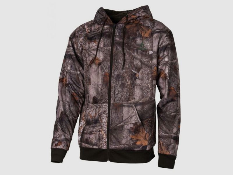 Sherpa Kapuzenpullover mit Reißverschluss Treeland Camo Forest II, Bild 1 von 4