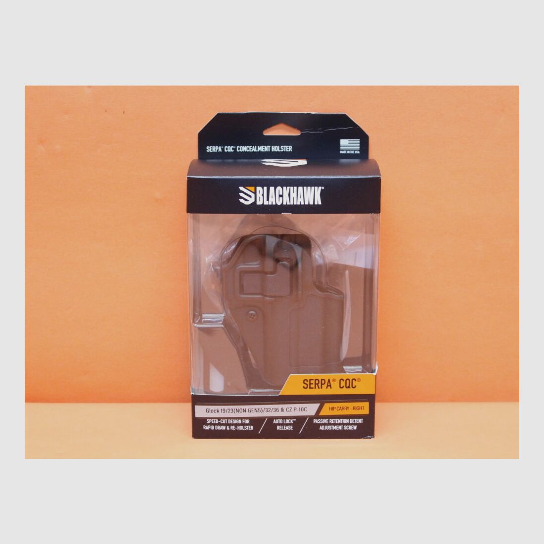 Blackhawk Blackhawk Holster SERPA CQC Concealment noir RH Glock (-Gen4) 19/23/32/36 (410502BK-R)