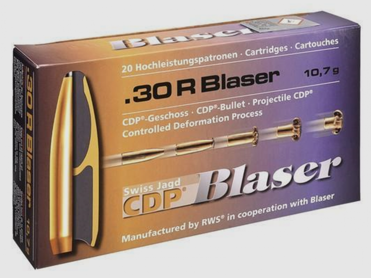 .30R Blaser CDP 10,7 g / 165 gr