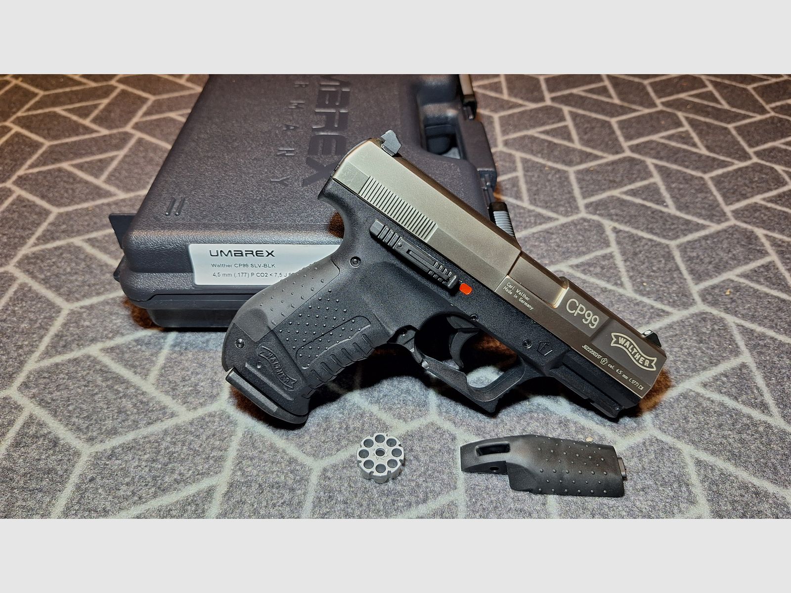 Walther CP99 Nickel 4,5 mm Diabolo CO2-pistool NIEUW!