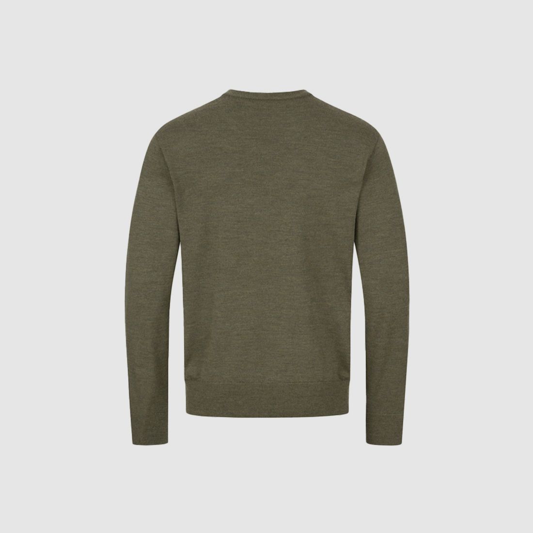 Blaser maglione in merino con scollo a V, verde oliva scuro, maglieria da uomo, immagine 2 di 2