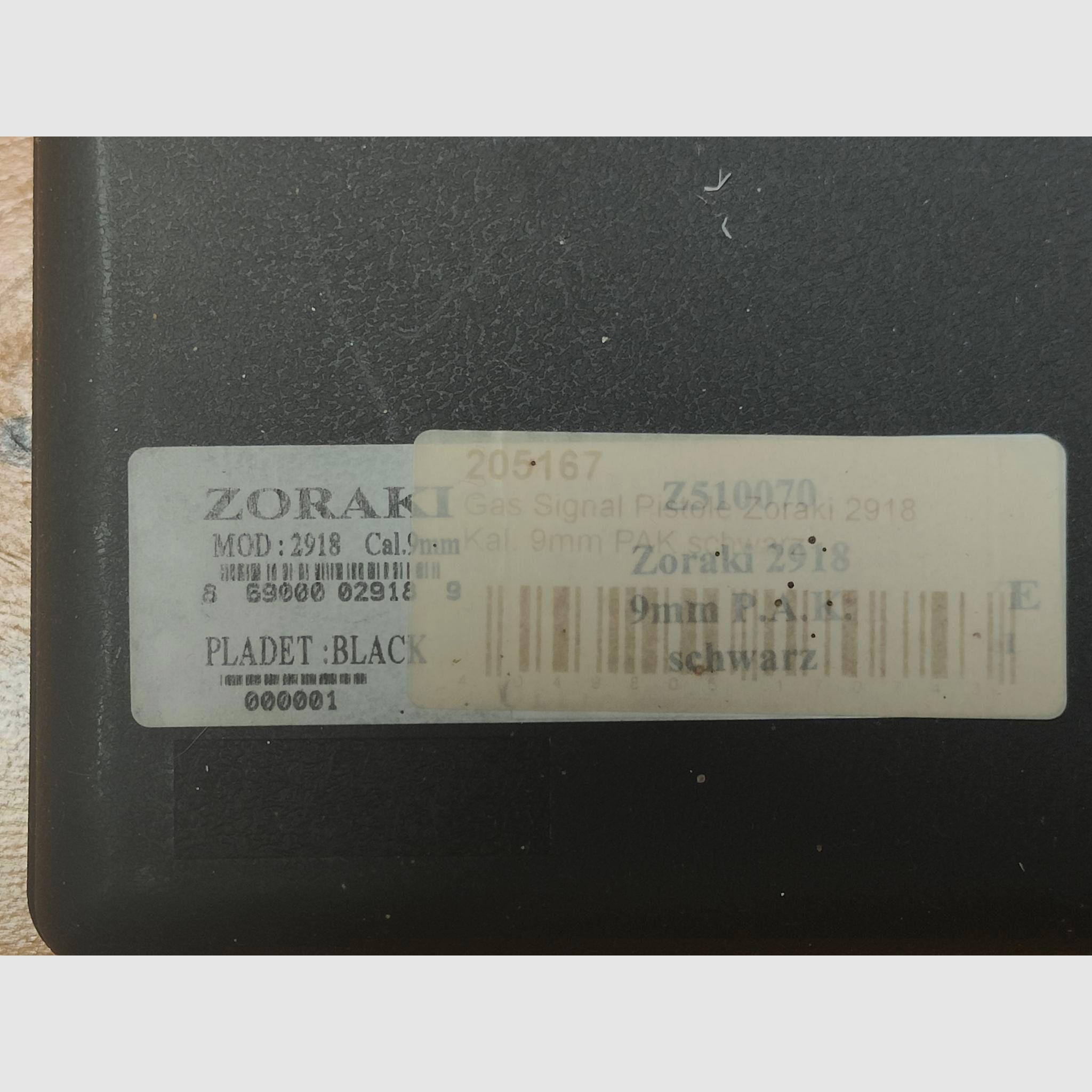 Pistola de fogueo Zoraki 2918 Cal. 9mm