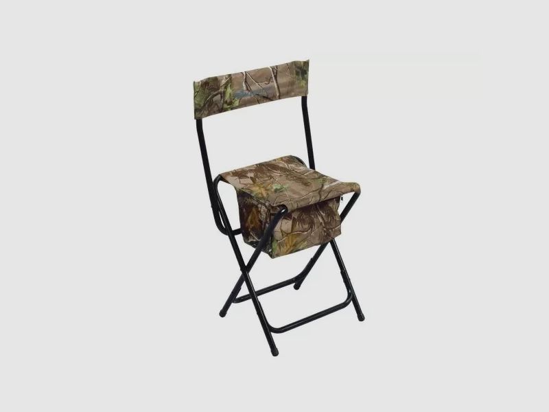 Hunting Ameristep folding chair with storage compartment