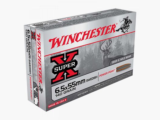 Winchester Super-X 6,5x55 Swedish 140GR Power Point 20 Patronen