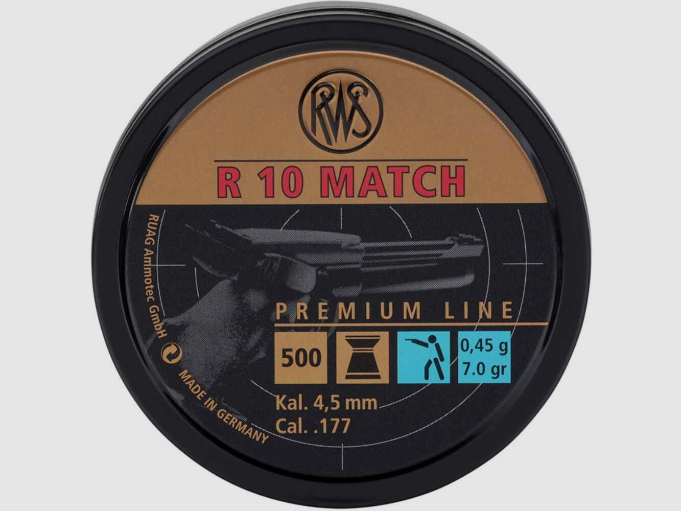RWS 4.50mm Diabolo R 10 Match 0.45g