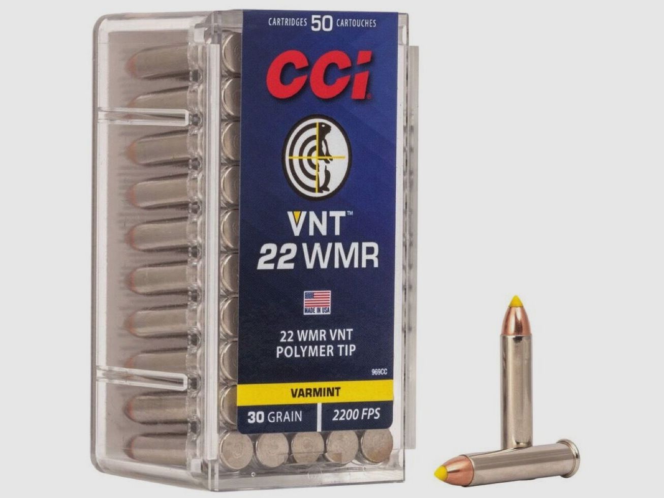 CCI VNT 30grs 50pcs .22wmr, image 1 sur 3
