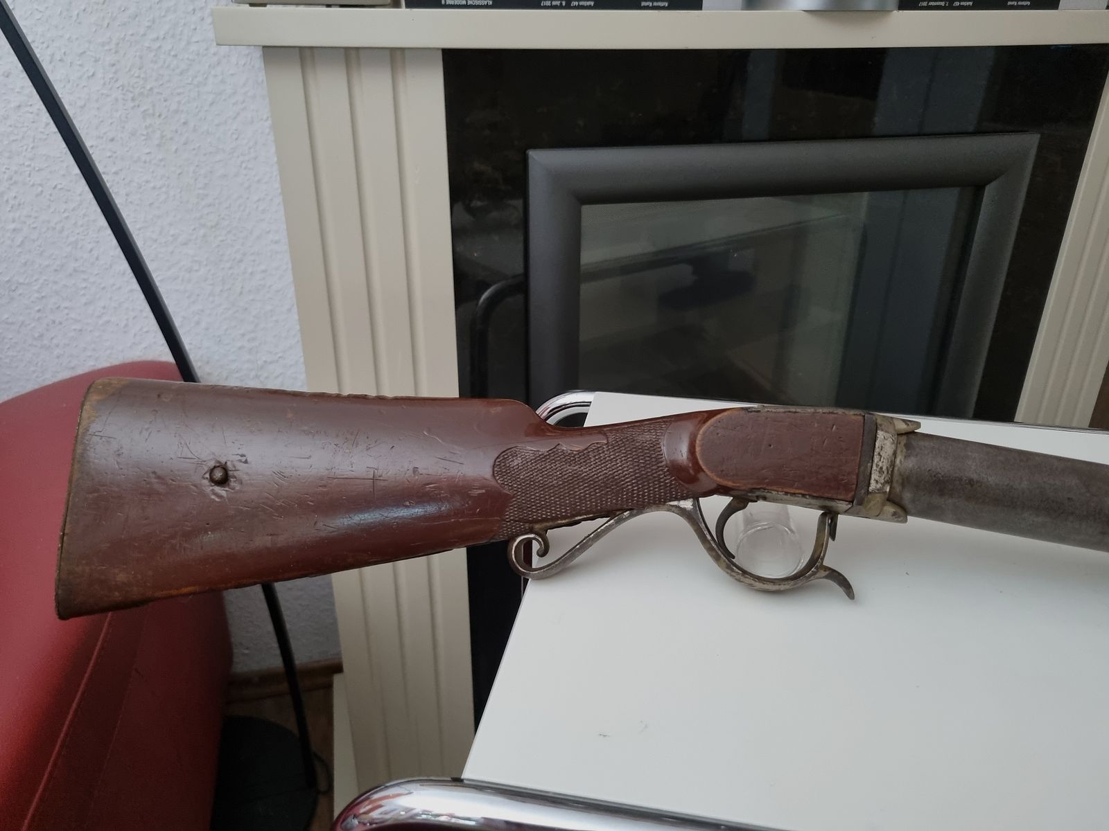 Antique air rifle presumably Oscar Wills