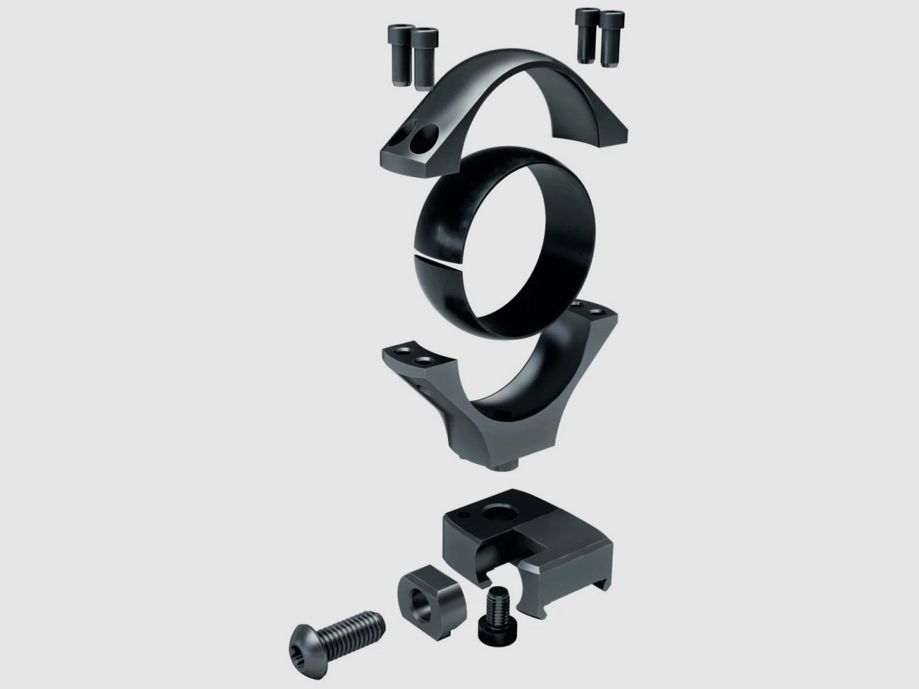 Montageringen voor Optilok Tikka - Diameter 25,4mm - Medium - Fosfaat, afbeelding 2 van 2
