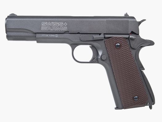 Swiss Arms P1911 Schwarz 4,5mm BB - Druckluft Co2 BlowBack