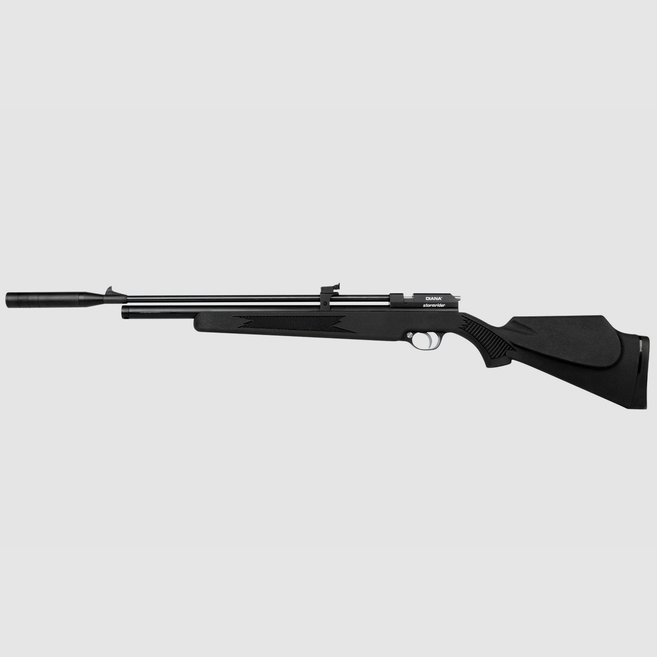 Pressluftgewehr Diana Stormrider Black schwarzer Kunststoffschaft mit Regulator 7 Schuss Magazin SchalldĂ¤mpfer Kaliber 5,5 mm (P18)