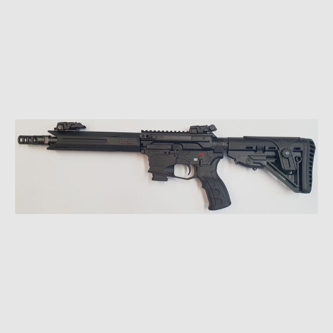 GWMH AG Selbstladebüchse GWMH SPC-SPORTER A5 10" (SWISS PISTOL CARBINE) BLACK Kal.9x19 AR15 Glock Magazin