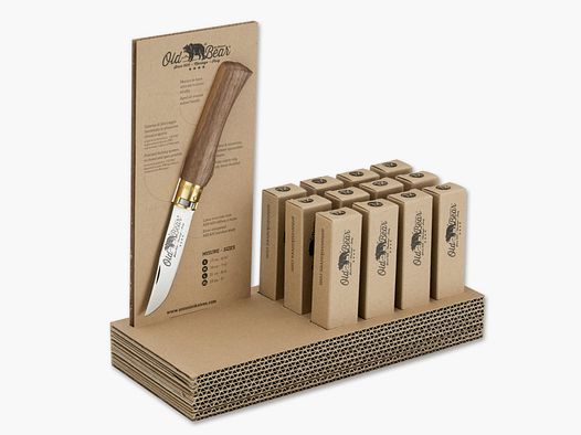 Coltello a serramanico OLD BEAR 12 + 1 DISPLAY GR. XL WALNUSS