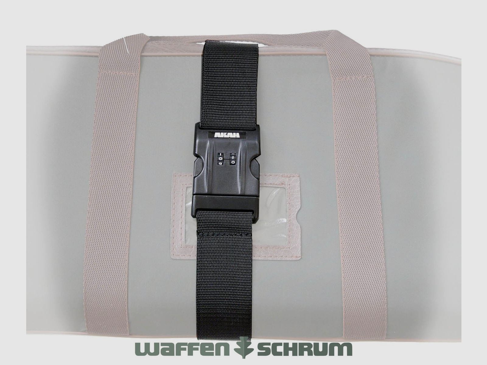 AKAH pasek zabezpieczający do futerałów czarny z zamkiem szyfrowym