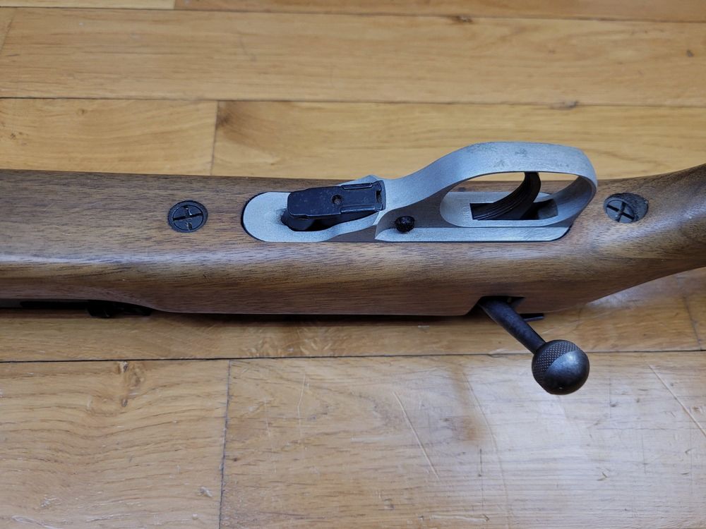 Sehr 60er Jahre Repetierbüchse Unique Audax – Modell T – Kal. 22LR – Fünf-Schuss Magazin – Französische Herstellung Unique – Wunderschöner Spiegel-Lauf – Gewinde – Exzellenter Abzug – TTBE+, Bild 10 von 27