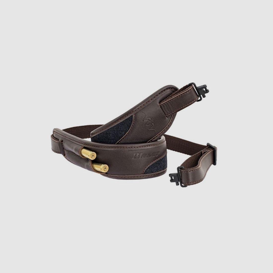 Blaser Gewehrriemen Loden/Leder schwarz