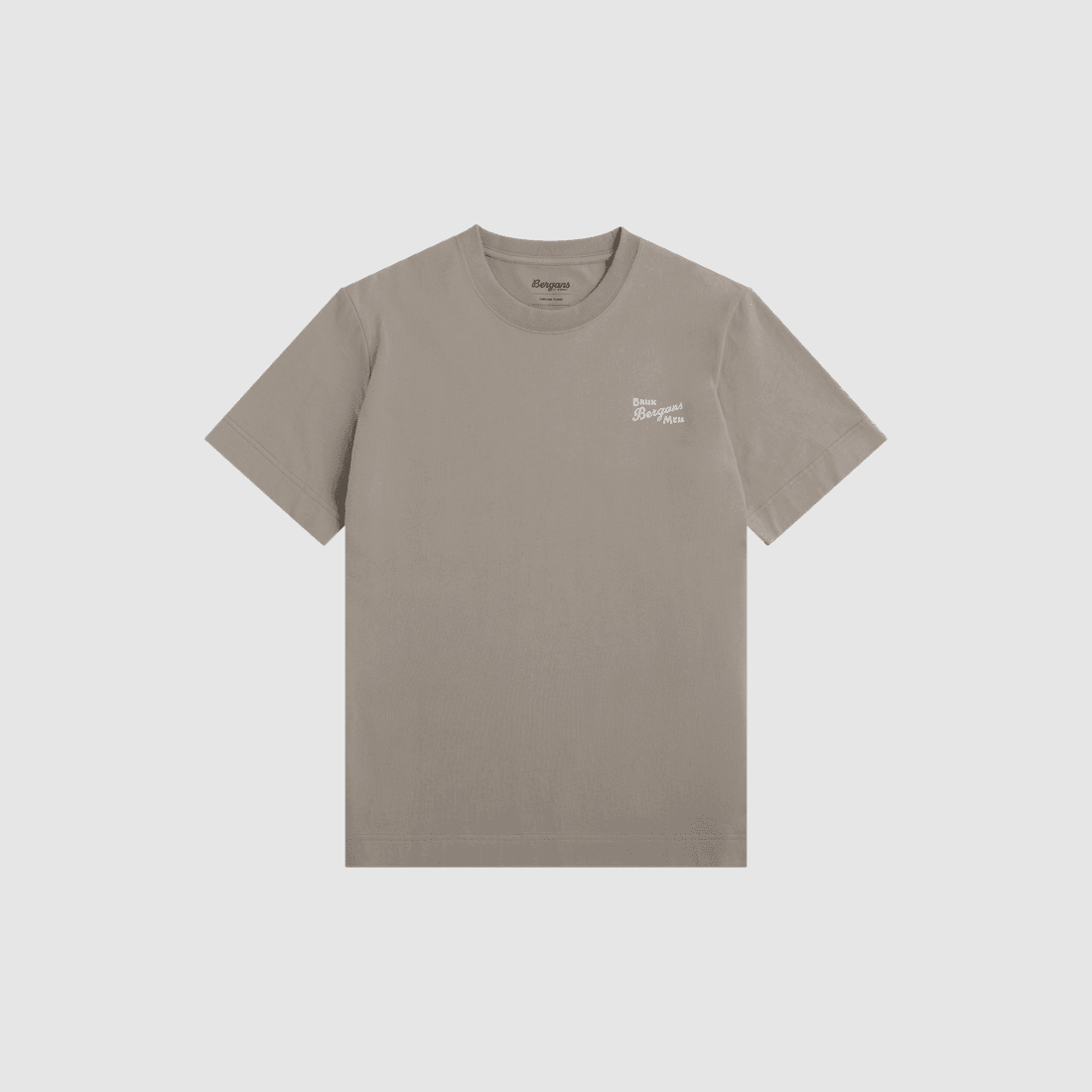Bergans Graphic Cotton Tee Mann Rock Taupe/Wit Bruk Bergans L