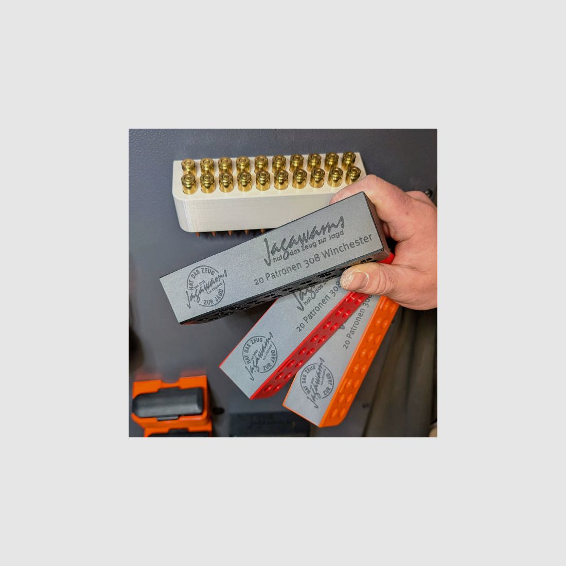 Magnetic ammunition holder for cartridges for the gun cabinet - accessories for the gun cabinet