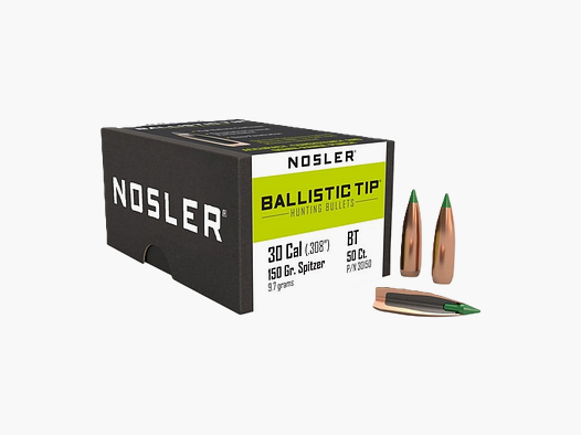 OGIVA NOSLER CAL. 30″ 150GR BALISTIC TIP