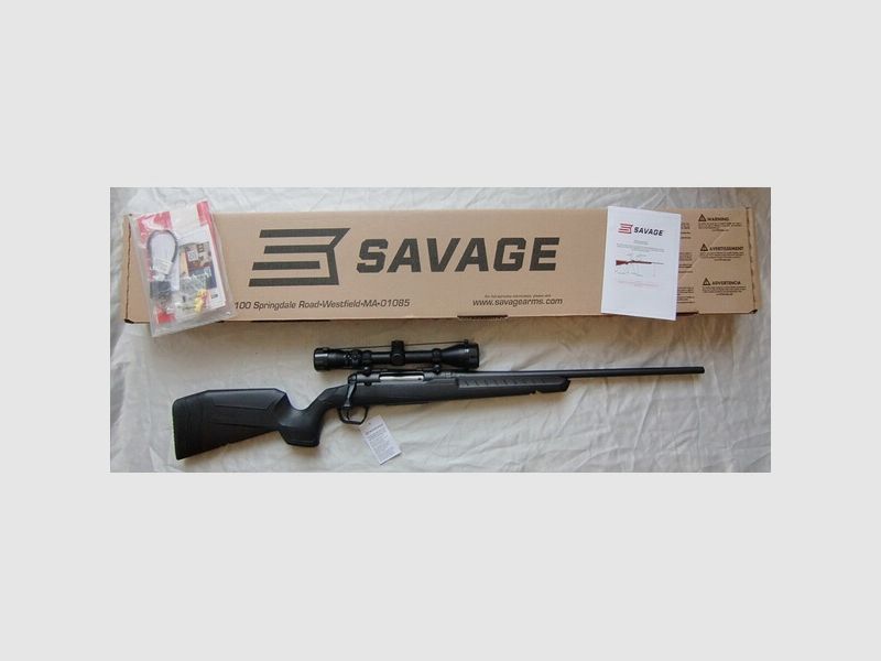 KOMPLETTPAKET: SAVAGE MOD. AXIS XP, Kal. 308 Win., INCL. WEAVER-BASEN UND ZF 3-9x40, NEUWAFFE!!!