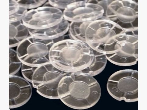 100 dischi di plastica trasparente 12 Gauge