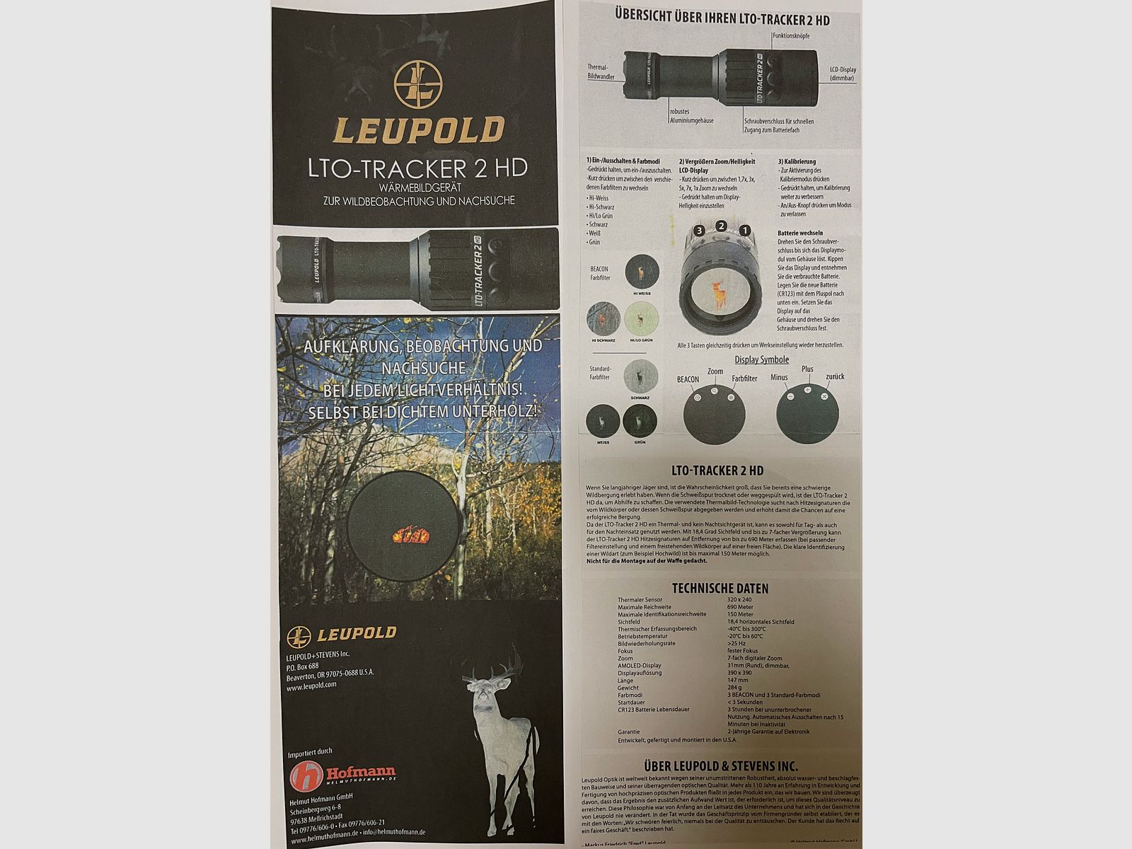 Leupold LTO-Tracker 2 HD - dispositivo termico / condizioni eccellenti in confezione originale