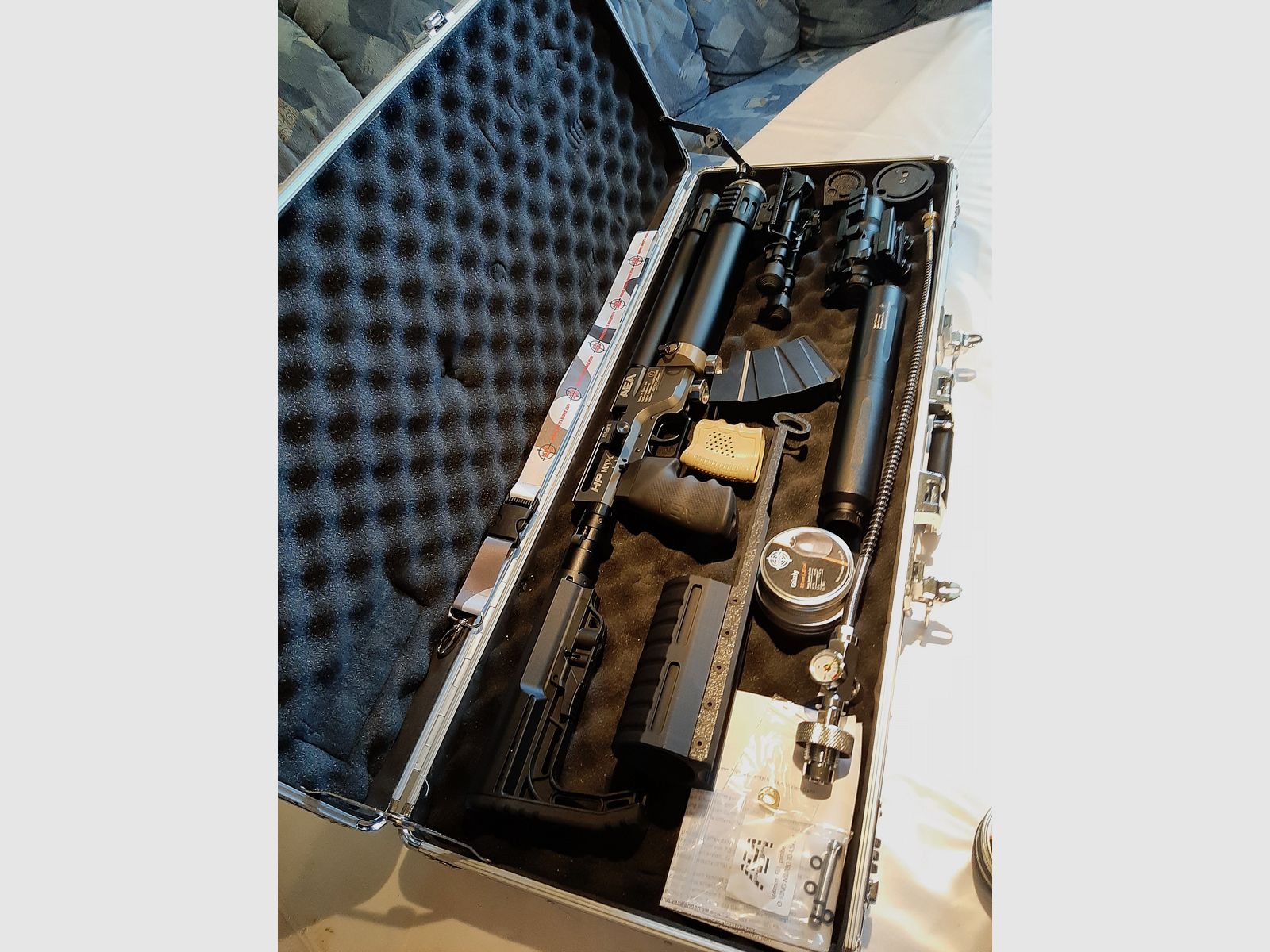 AEA HP MAX 9MM Luftgewehr F Version inkl. Schalldämpfer Pressluftflasche 300 Bar.  Tüf  2030