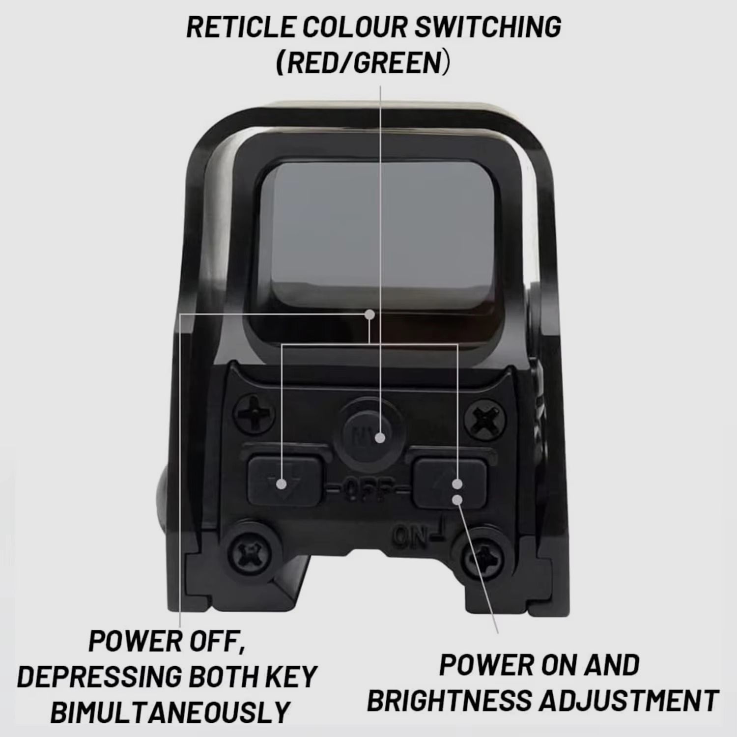 Red-green holographic sight (red/green dot sight), new (original packaging)