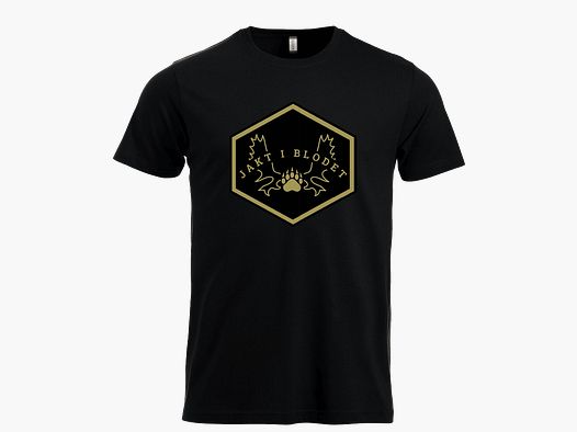 New Classic T-Shirt "Jakt i Blodet" Herren Schwarz - XL