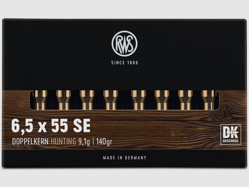 RWS 6.5x55 DK 9.1g/140gr. Rifle Cartridges