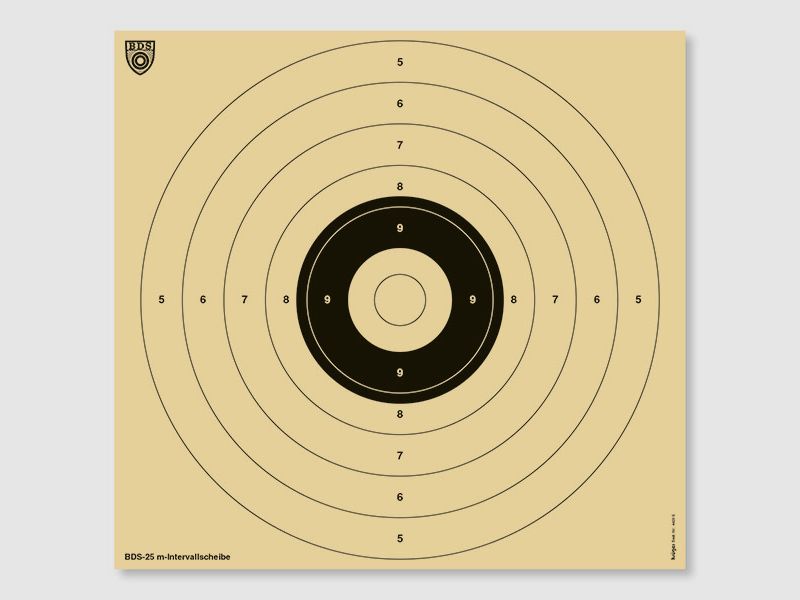BDS bersaglio Z20 25 metri serie temporale 50 pz 55x52 cm