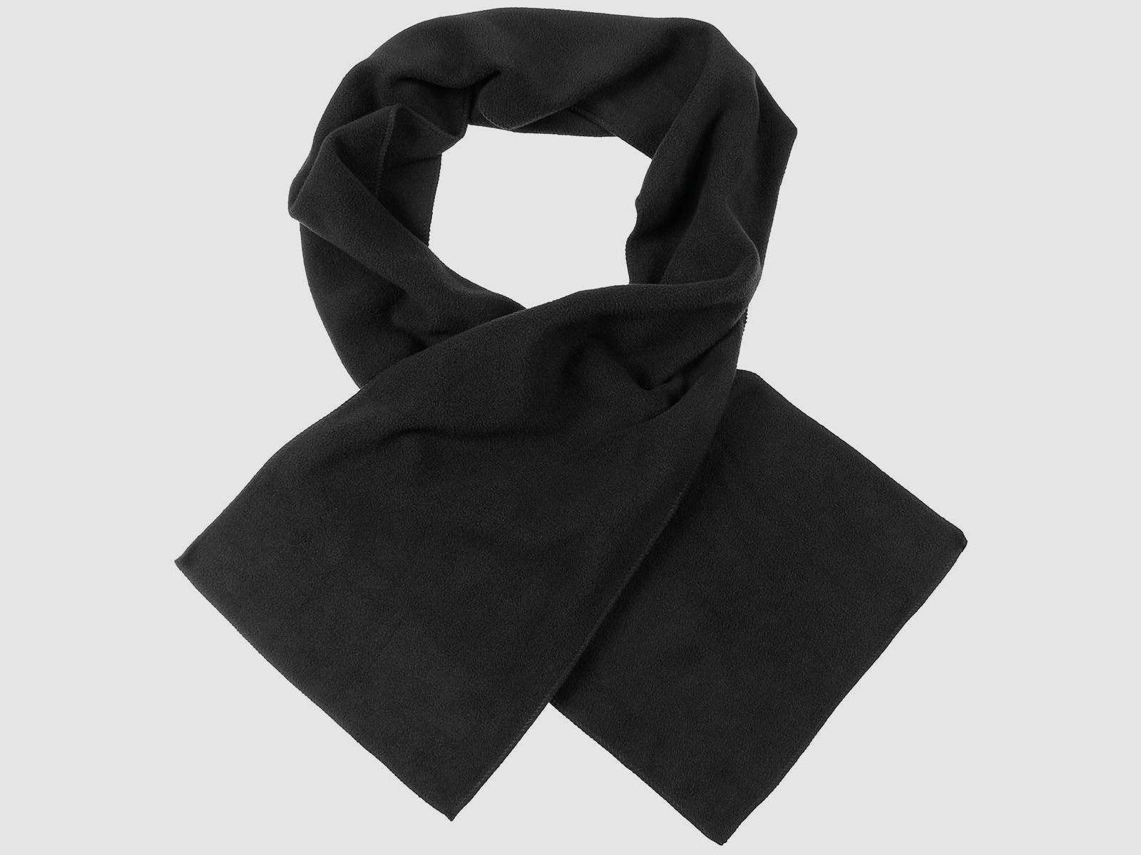 Bufanda de forro polar, negra, aprox. 160 x 25 cm