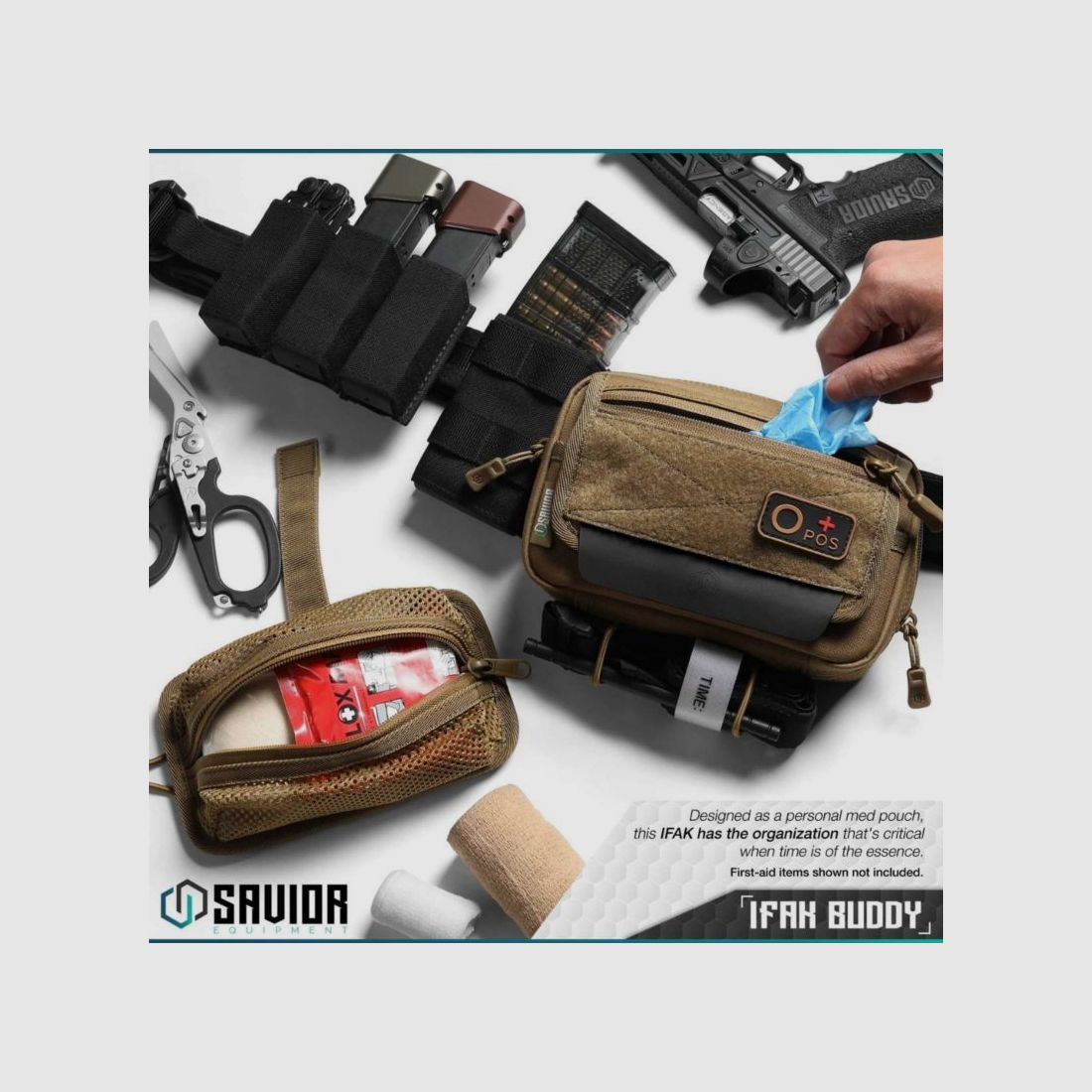 Savior – IFAK Buddy – bolsa médica individual Tan, imagen 3 de 6