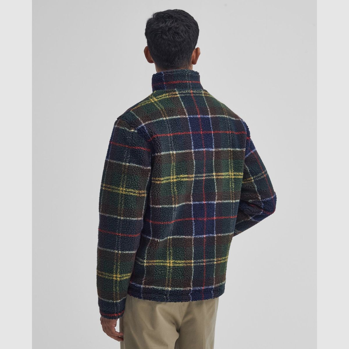 BARBOUR Fleece Jacket Tartan Sherpa Classic Tartan