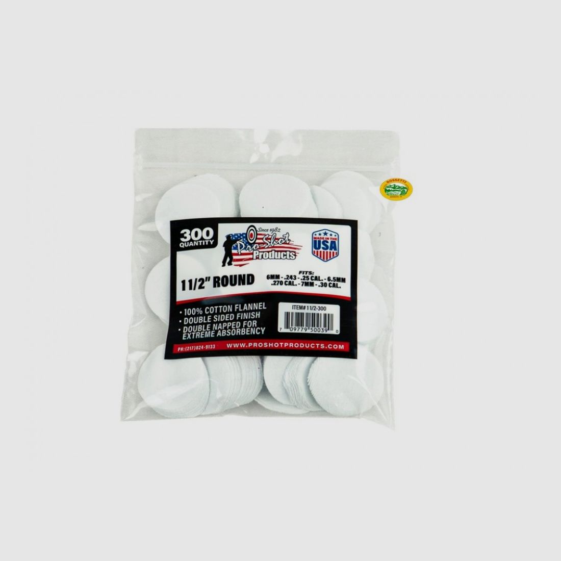 PRO-SHOT tampons ronds cal.30 - 1´´/1/2 paquet de 300 pcs.