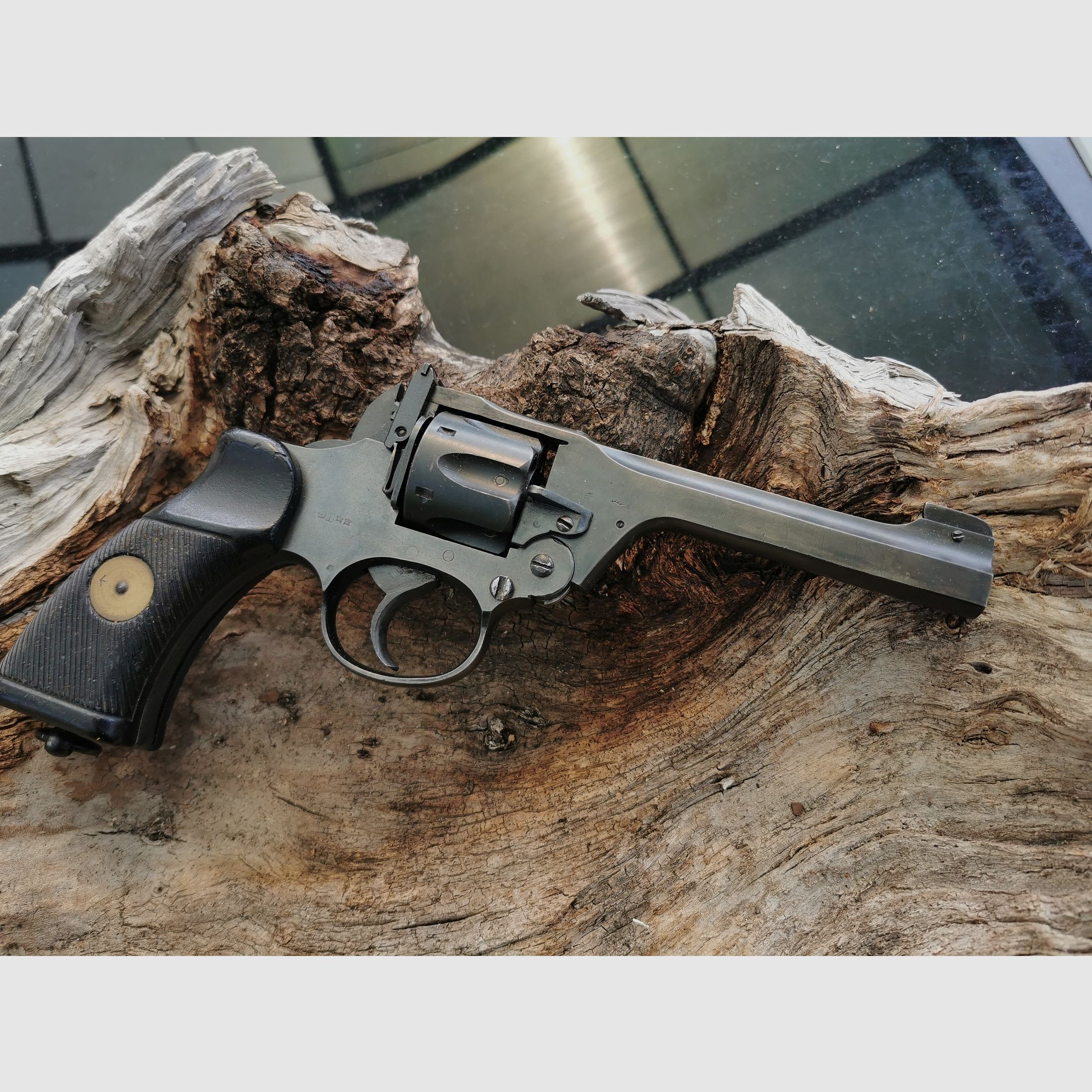 Enfield No.2 MK I WKII 9mm R Knall frei ab 18 Jahre Originale Ganzstahl Revolver Umgebaut mit PtB