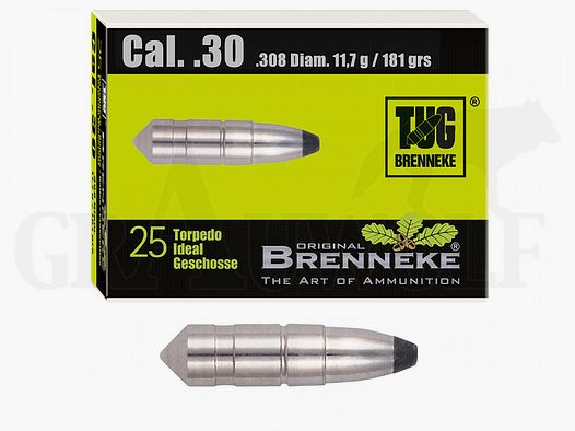 .308 / 7,62 mm 181 gr / 11,7 g Brenneke TUG Balas 25 piezas