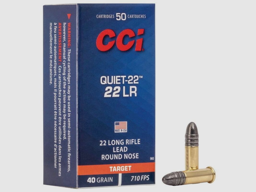 CCI Quiet .22lr LRN 45 grs. 50 pcs.
