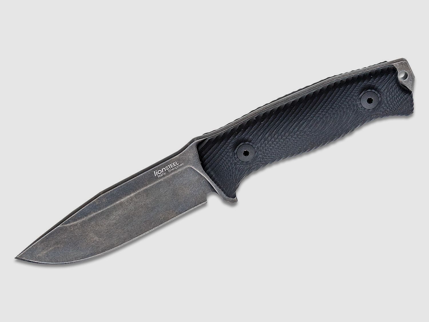 M5 Jagdmesser, schwarze stonewashed Sleipner-Klinge, schwarzer G10-Griff, Cordura-Scheide | 97228