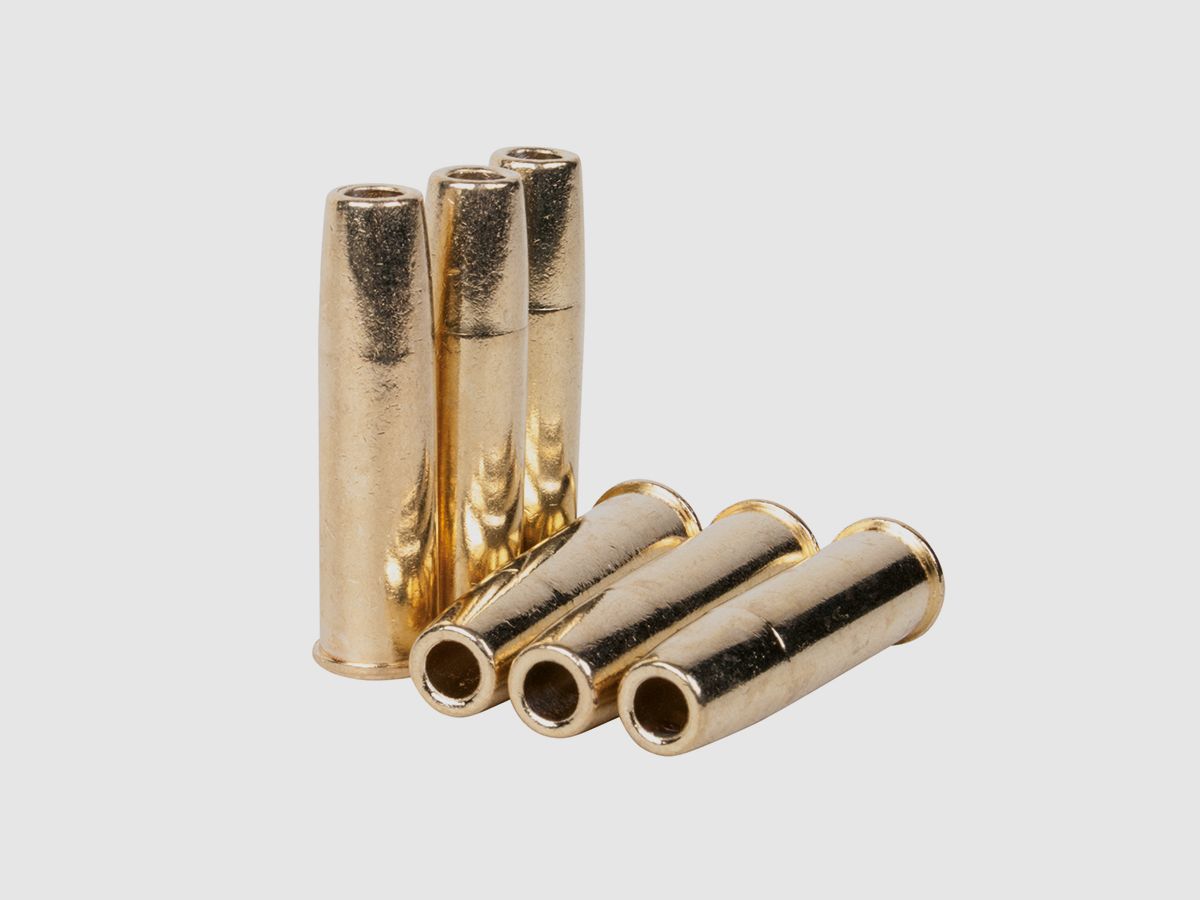 Schofield Revolver & Barra 1866 Hülsen 6 Stück 4,5mm - Druckluft Co2