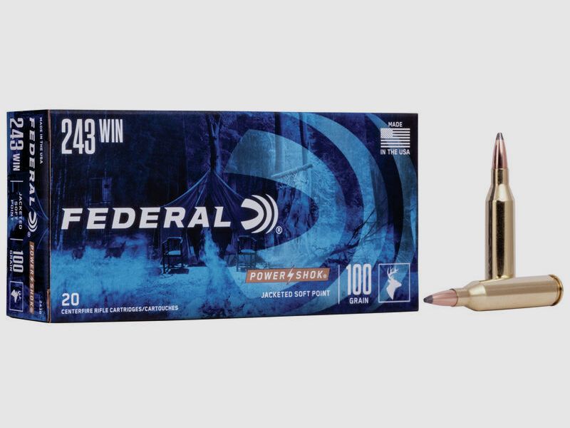 Büchsenmunition FEDERAL Power-Shok – 243 Win. – 100 grains – SP, Bild 1 von 7