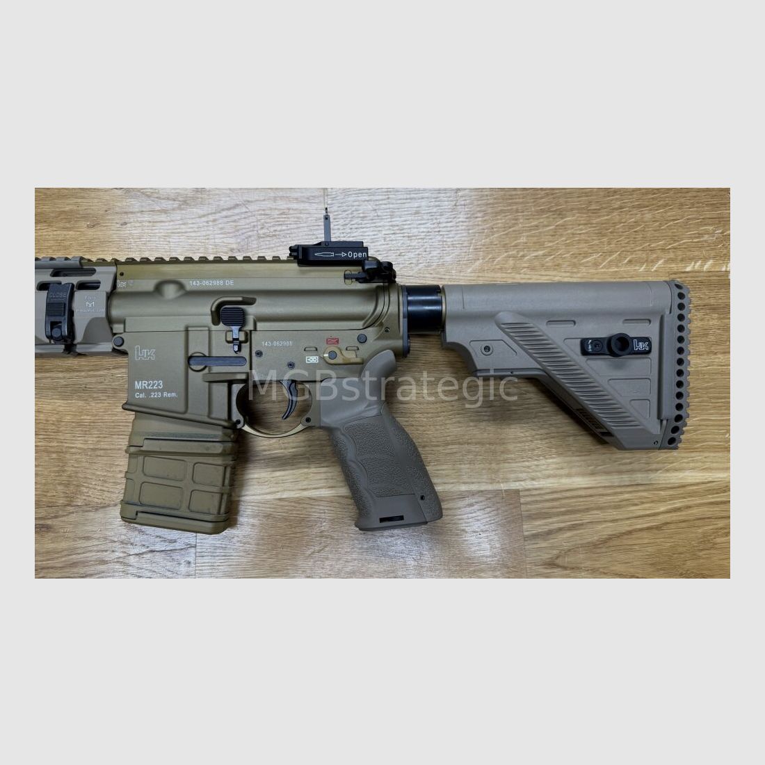 Heckler & Koch MR223 A3 Slim-Line 11" Lauf - halbautom. Büchse .223Rem MGBs Sondermodell FDE Edition inkl. Schalldämpfer ASE UTRA Dual 556-Short-QM2 Gen2 Cerakote FDE - zivile Version HK416 / G95K / G38 G95A1 / G95KA1 / mit Upgrades