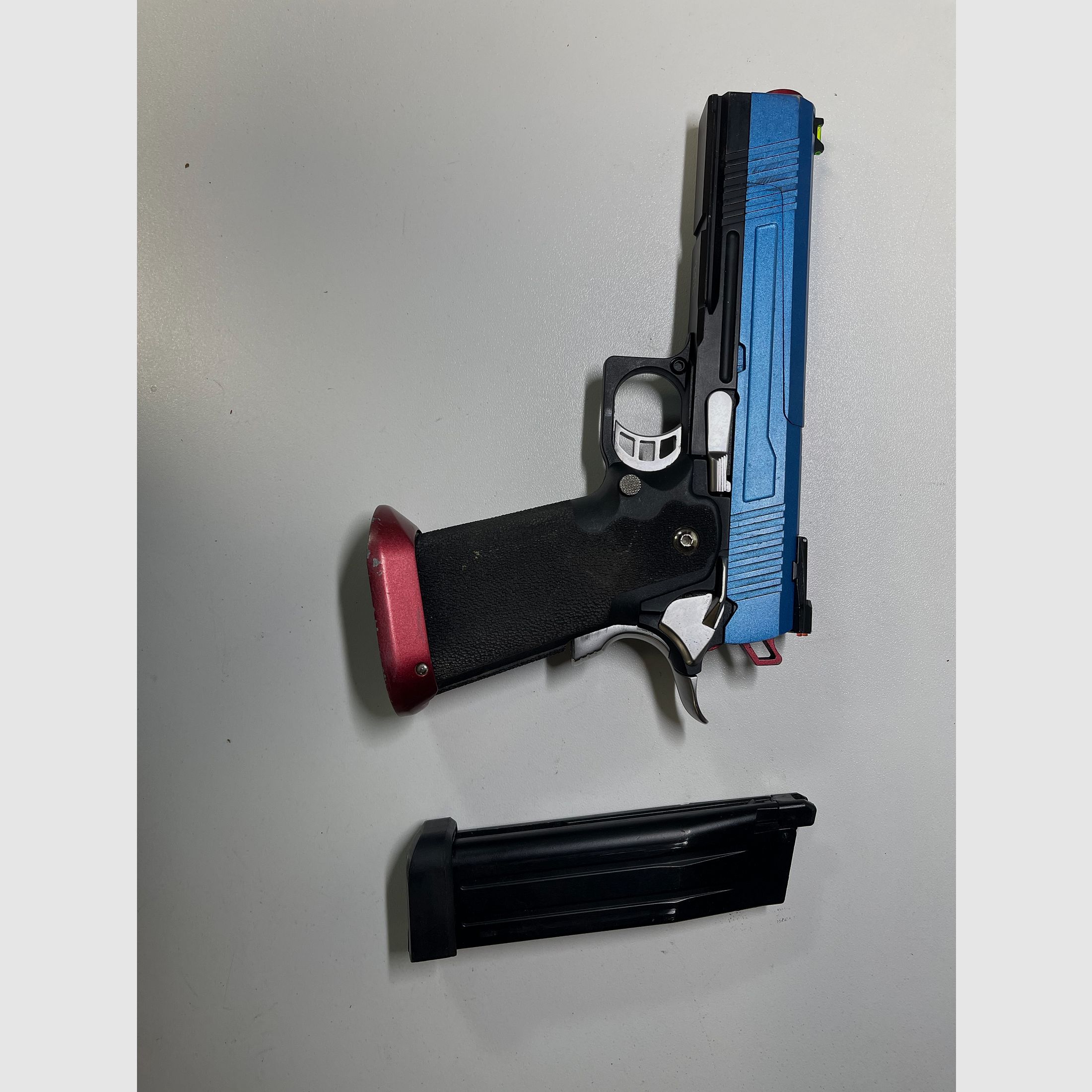 Pistola airsoft Double Bell Hi-Capa 5.1 in metallo completo CO2BB 6mm BB bicolore