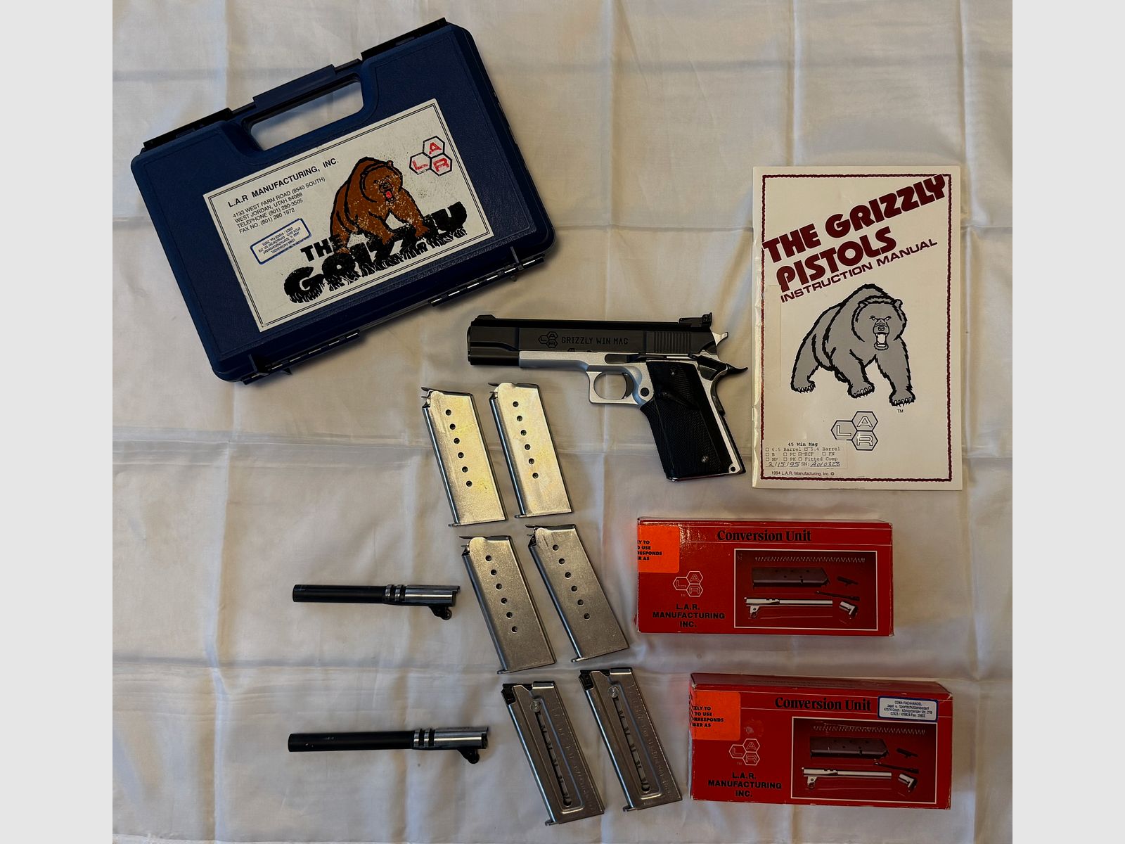 L.A.R. Grizzly Mark 1 Duotone 45 Winmag, Wechselsysteme 45 ACP, 357 Magnum