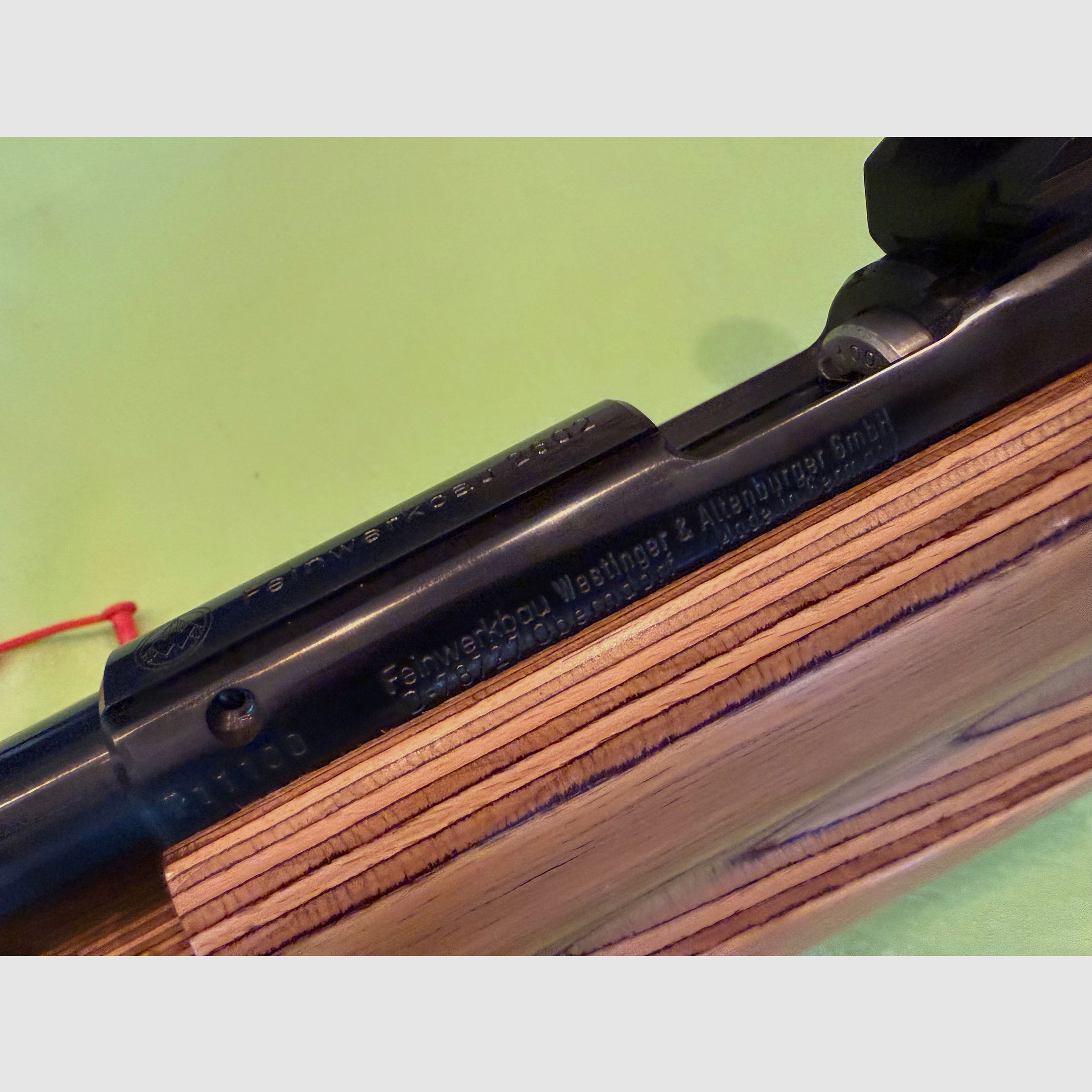 Feinwerkbau 2602 KK Match Gewehr .22lfb z diopterem Anschütz oraz akcesoriami, drewniana kolba prawostronna